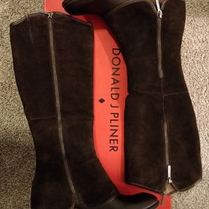 ❤️Donald J PIiner boots, brown leather and suede
